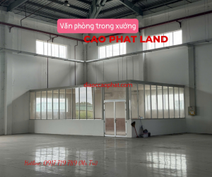 Cho thuê nhà xưởng Bàu Bàng, Bình Dương